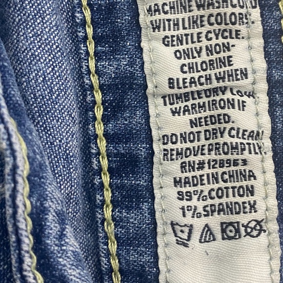 Indigo Rein Juniors Distressed Jeans 9 Blue Tapered Ankle Straight Skinny Leg - Picture 12 of 13